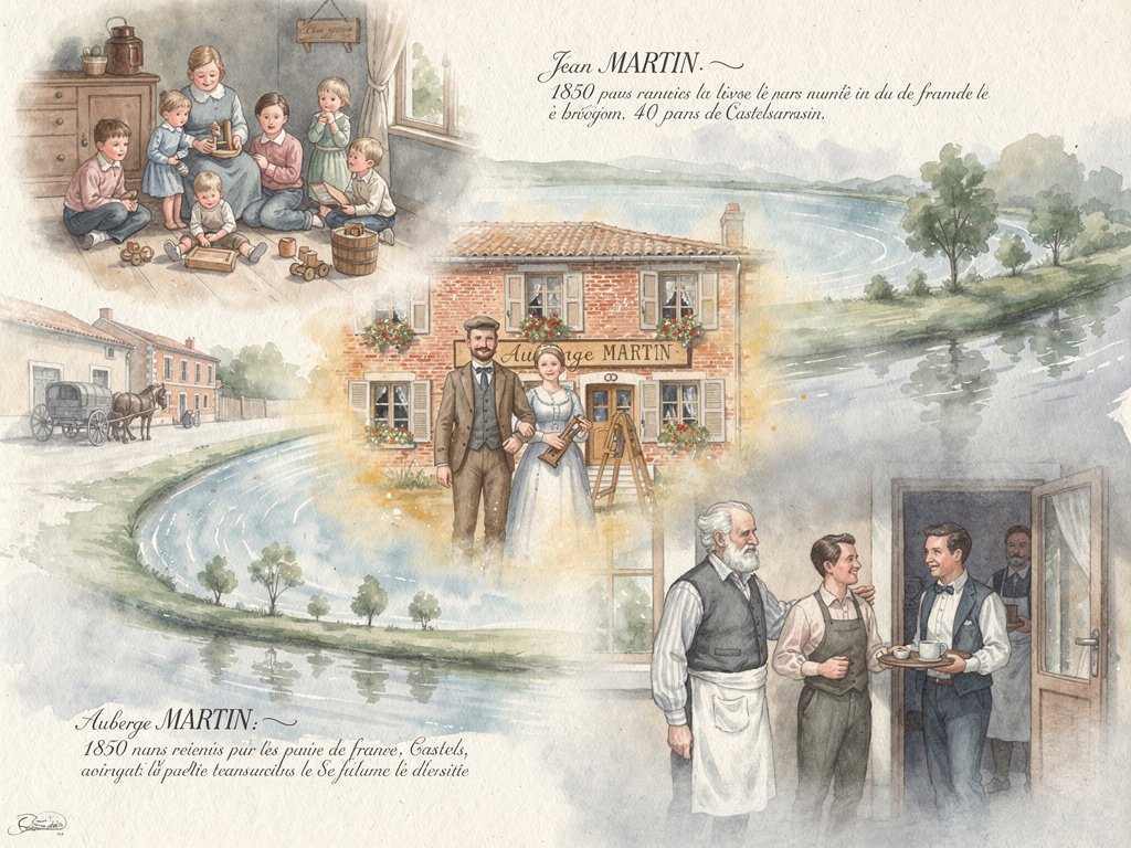 Portrait de vie générée à l'aquarelle avec MISTRAL