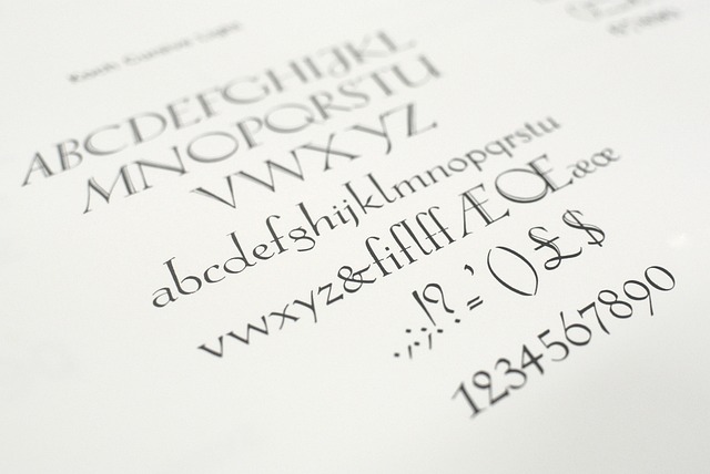 Lettres & typographies différentes